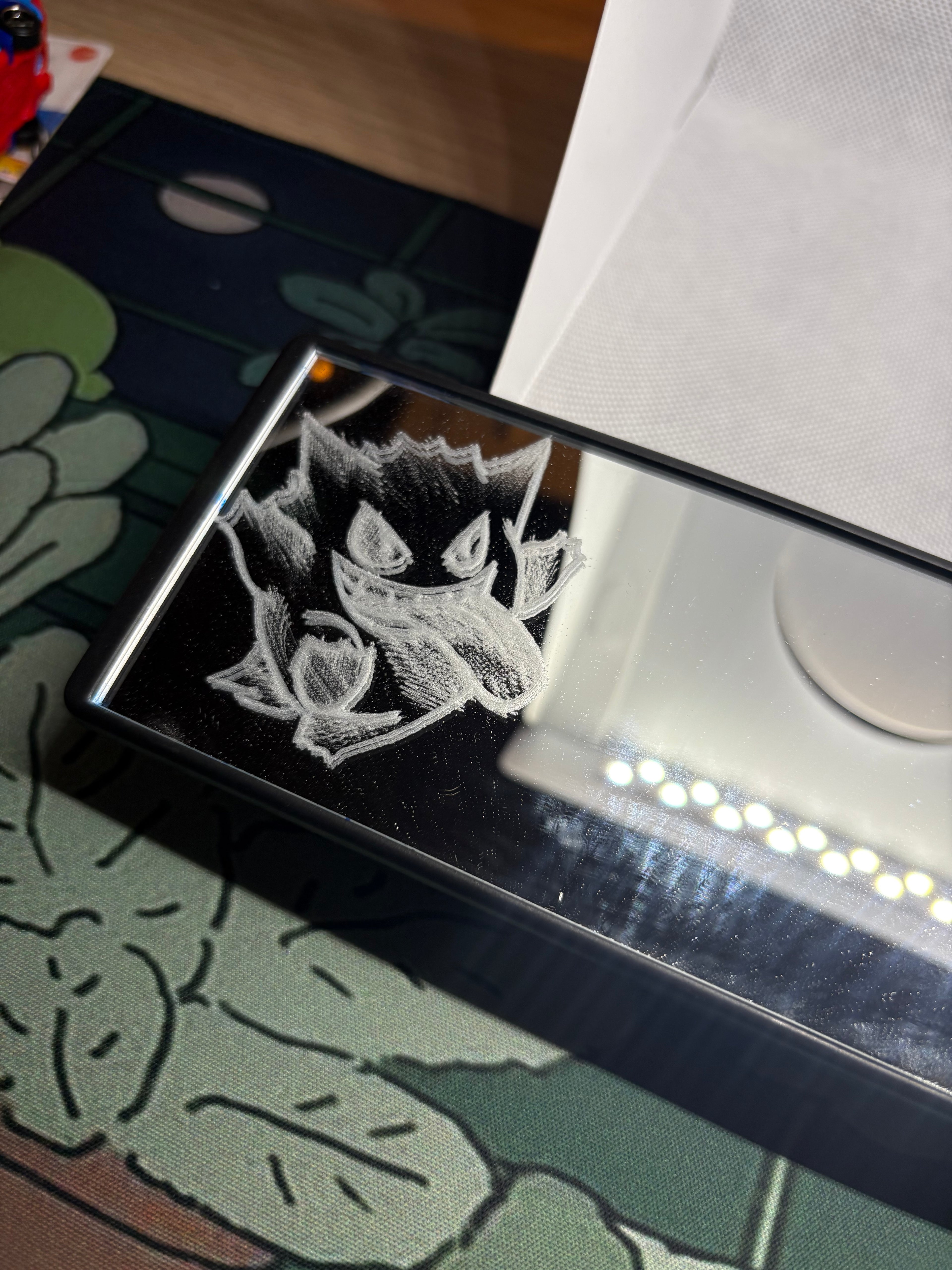 Pokémon Design Engraved Car Mirror
