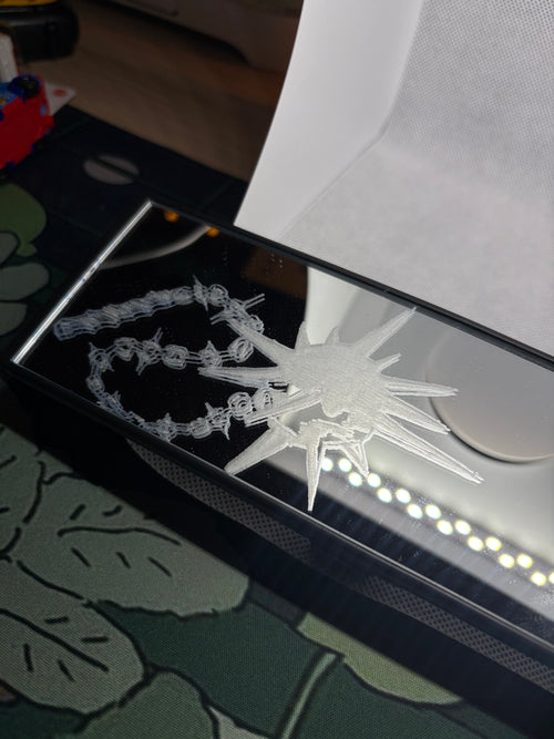 Flail design engraved car interior mirror